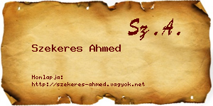 Szekeres Ahmed névjegykártya